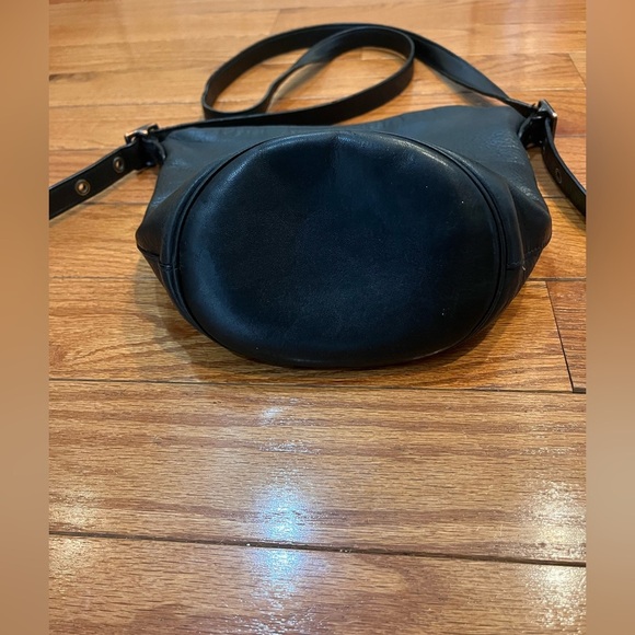 Vintage Coach Bleeker Mini Duffle Bag Legacy Black Pebbled Leather Crossbody - Picture 2 of 15